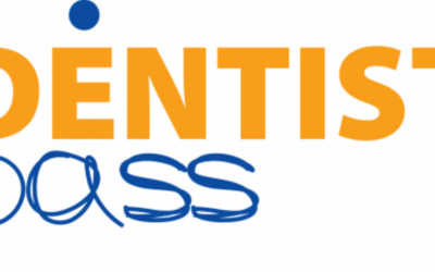 λογότυπο: DENTIST pass (με πορτοκαλί και μπλέ γράμματα)